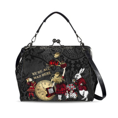 Red gold alice Kisslock Crossbody Shoulder Bag