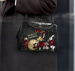 Red gold alice Kisslock Crossbody Shoulder Bag