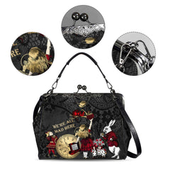Red gold alice Kisslock Crossbody Shoulder Bag