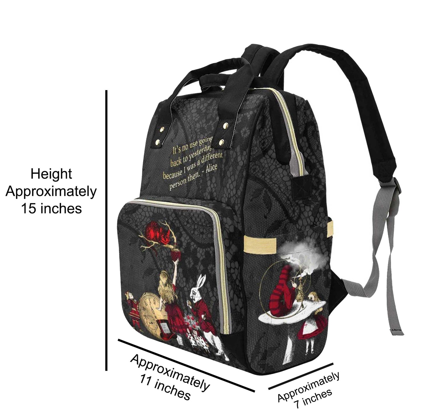 Alice in Wonderland - Diaper Bag - Multi Use Craft Bag (ADIA1)