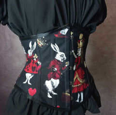 Alice in Wonderland - Queen of Hearts Underbust Corset - Made to Measure - Suitable for Plus Sizes