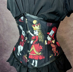 Alice in Wonderland - Queen of Hearts Underbust Corset - Made to Measure - Suitable for Plus Sizes