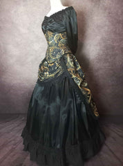Golden Clocks Steampunk Corset Ensemble - Steampunk Costume