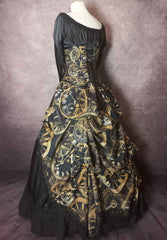 Golden Clocks Steampunk Corset Ensemble - Steampunk Costume