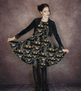 Steamcat Oscar Gold Eyes Party Dress - Thicker Fabric