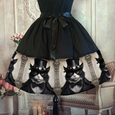 Steamcat 50's Style Skirt - Rockabilly Steampunk Cat Skirt