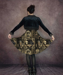 Steampunk Dress - Black and Gold Gothic Dress