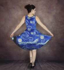 Van Gogh Starry Night Party Dress - Art Gallery Dress