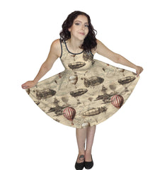 Steampunk Dress - The Aviator’s Dream – Steampunk Airships and Hot Air Balloon Dress