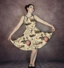 Steampunk Dress - The Aviator’s Dream – Steampunk Airships and Hot Air Balloon Dress