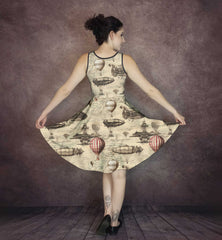 Steampunk Dress - The Aviator’s Dream – Steampunk Airships and Hot Air Balloon Dress
