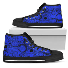 Doctor Who Gallifreyan Blue Hi Top Sneakers (SN2)