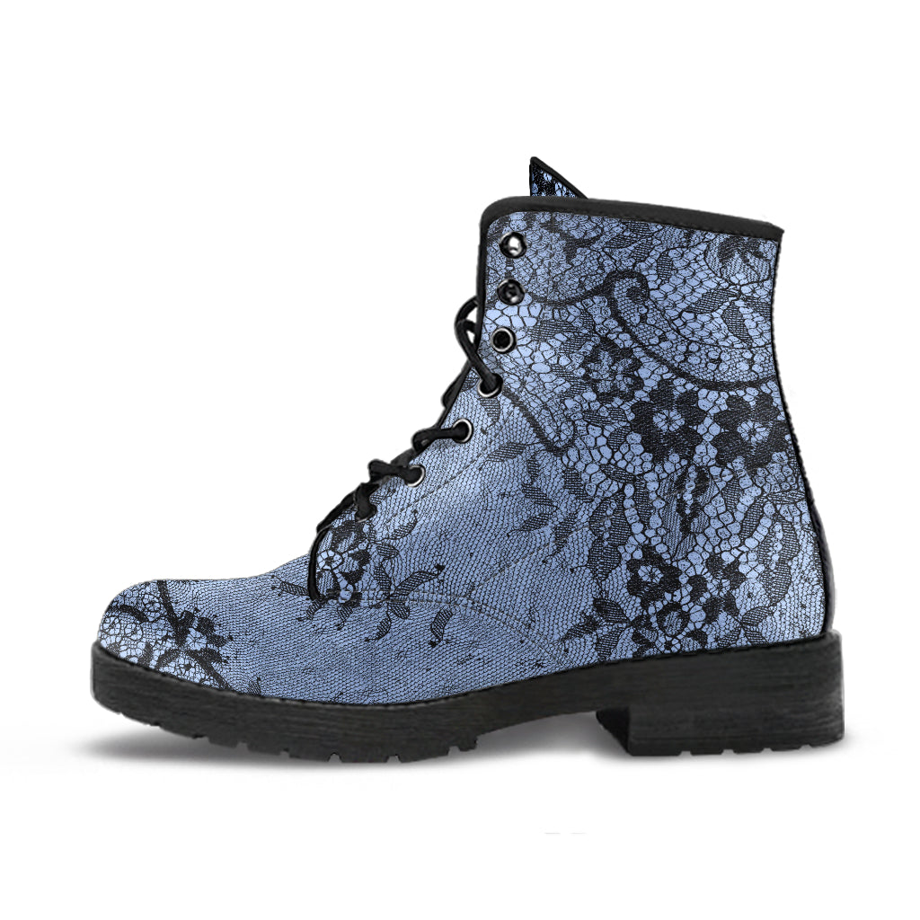 Baby Blue Gothic Lace Boots (REG7)