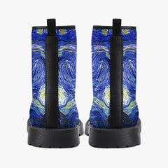 Van Gogh Starry Night Lace Up Combat Boots (JPREGVGS)