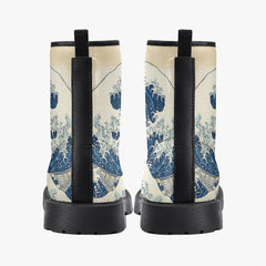 The Great Wave Boots - Lace Up Combat Boots (JPREG32)