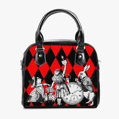 Red Harlequin Alice in Wonderland Shoulder Purse (JPREDA)