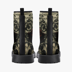 Gothic Music and Roses Vintage Style Combat Boots (JPREGAI1)