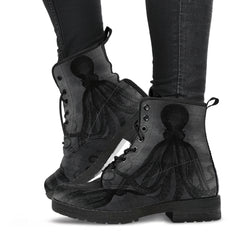Cthullu Steampunk Lace Up Combat Boots (REG62a)