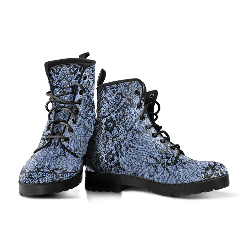 Baby Blue Gothic Lace Boots (REG7)