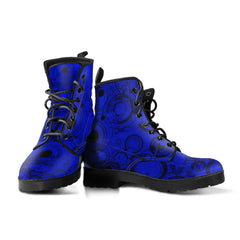 Doctor Who Gallifreyan Blue Lace Up Combat Boots (REG56)