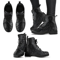 Cthullu Steampunk Lace Up Combat Boots (REG62a)
