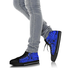 Doctor Who Gallifreyan Blue Hi Top Sneakers (SN2)