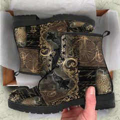 Combat Boots - Steampunk Gothic Gifts - Dark Academia Boots (REGSTP2)