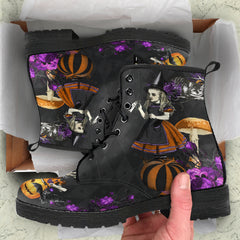 Alice in Halloween Wonderland Combat Boots (REG89)