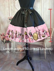 Alice in Wonderland Pink Tea Party Full Skirt - Mad Hatter Tea Party Costume