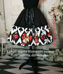 Alice in Wonderland Queen of Hearts Full Skirt - Alice Cosplay Costume