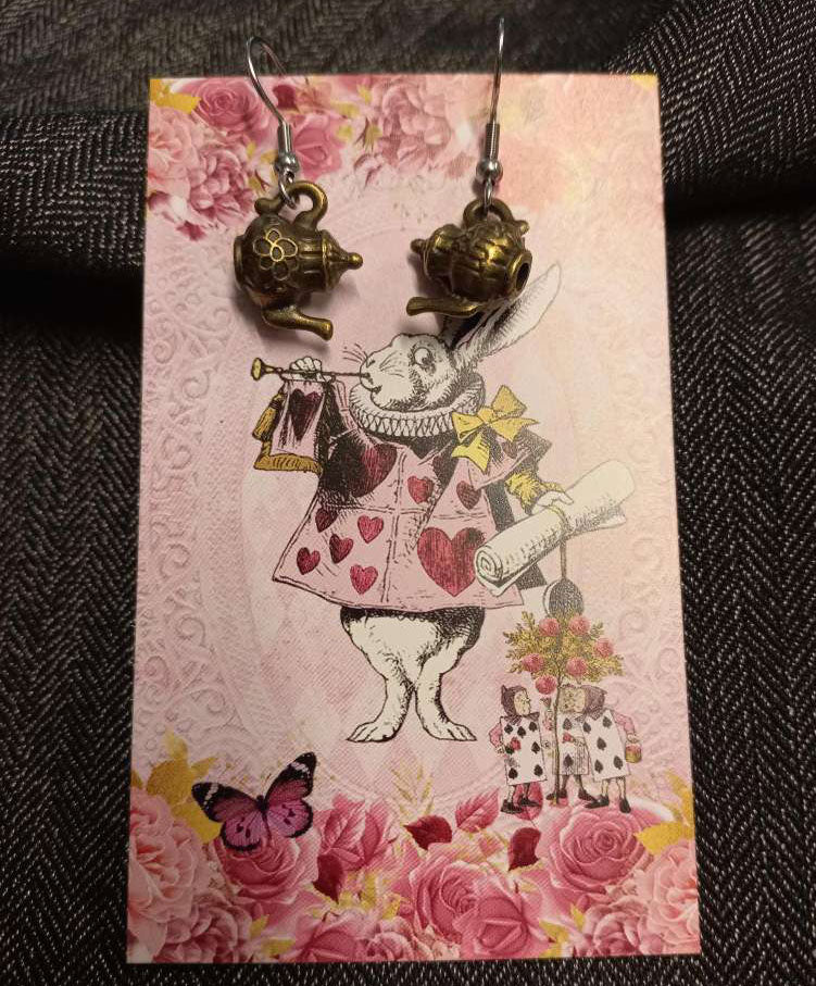 Bronze TeaPot Earrings - Special Offer