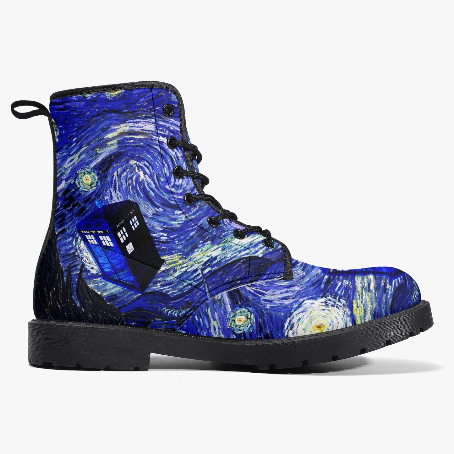 Van Gogh and The Doctor Combat Boots - Artistic Version (JPREG49)