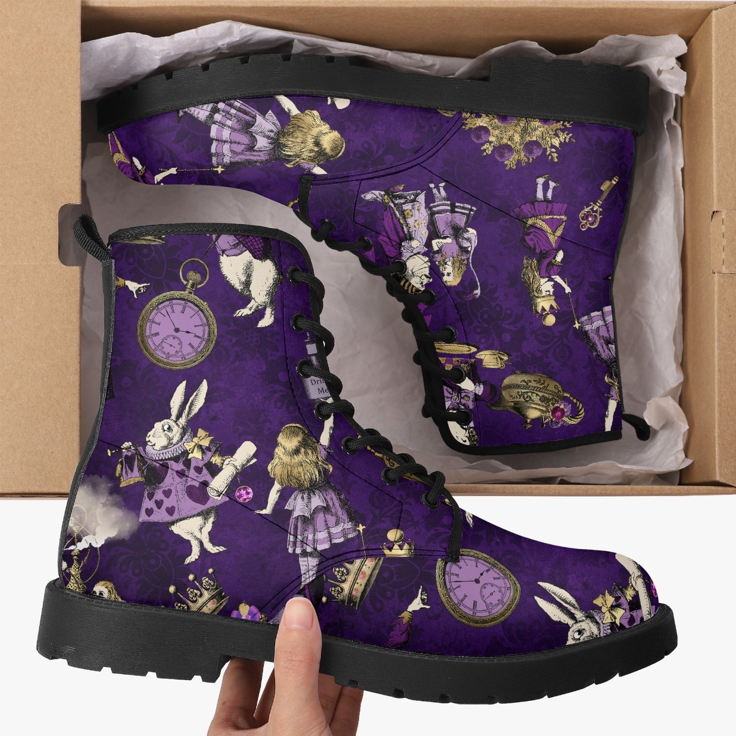 Alice in Wonderland Dark Purple Boots (JPPAP)