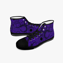 Load image into Gallery viewer, Gallifreyan Purple Hi Top Sneakers - Doctor Who Sneakers (JPSNGALL)
