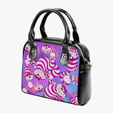 Load image into Gallery viewer, Cheshire Cat Pink and Purple Handbag - Alice in Wonderland Purse (JPHBCC)
