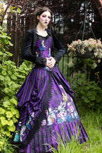 Load image into Gallery viewer, Alice in Wonderland Purple Victorian Corset Gown - Custom fitted Alice in Wonderland - Through the Looking Glass Dress Wedding
