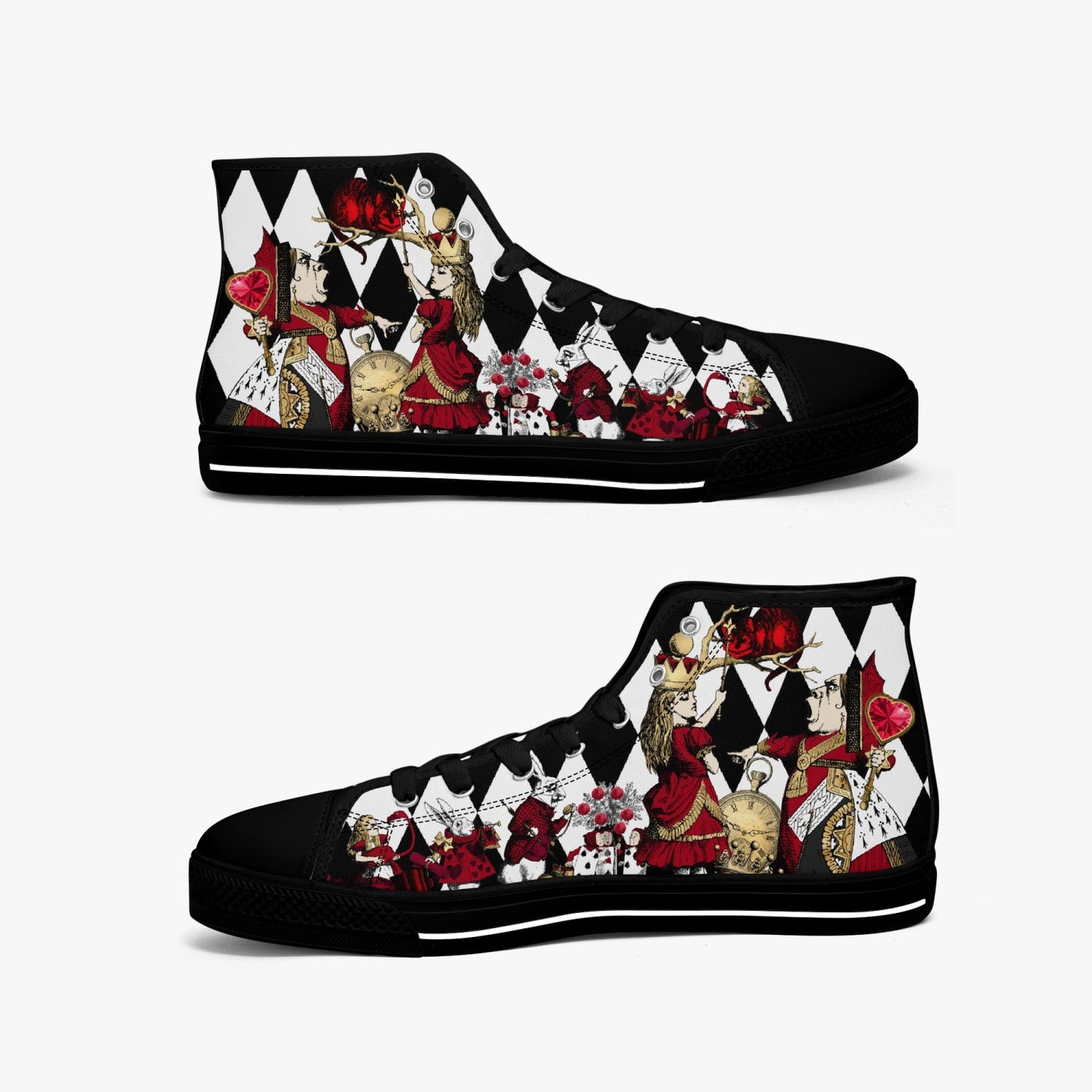 Queen of Hearts High Top Sneakers (JPSNH4W) and (JPSNH5)