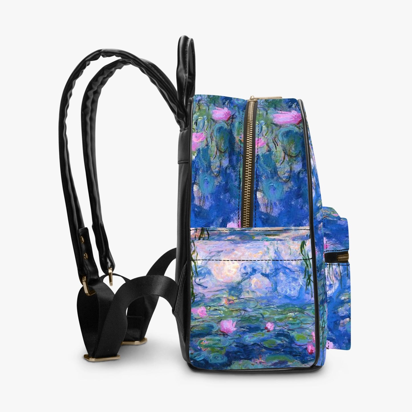 Monet Lilies - Small Backpack - Gift for Art Student (JPBACKMON)