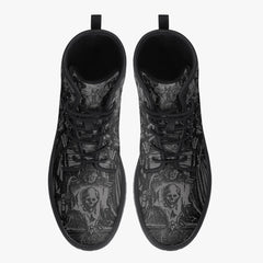 Holbein Dance of Death Grey Combat Boots (JPREG78)