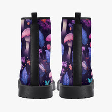 Load image into Gallery viewer, Mushroomcore Pink and Purple Toadstool Combat Boots (JPMUSHPP)
