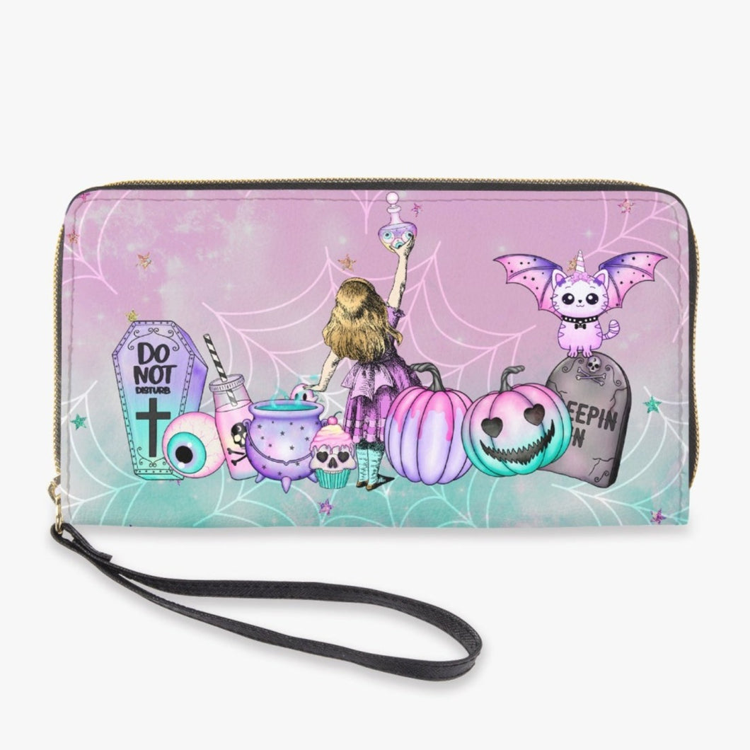 Pastel Goth Alice in Wonderland Zipper Wallet - Kawaii Alice in Wonderland Purse (JPCZWPAG)