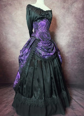 Cthulhu Lord of the Deep Corset Ensemble - Purple Gothic Victorian Costume