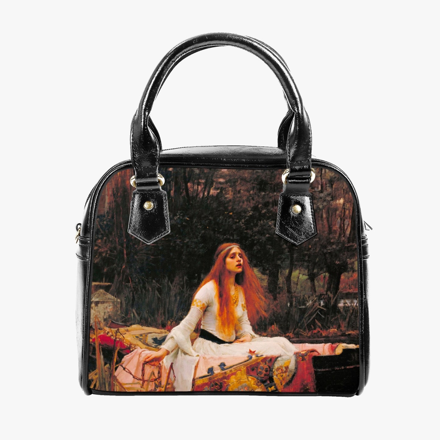 The Lady of Shalott - Handbag - Vegan Leather Pre Raphaelite Painting Art Bag (JPHB91)