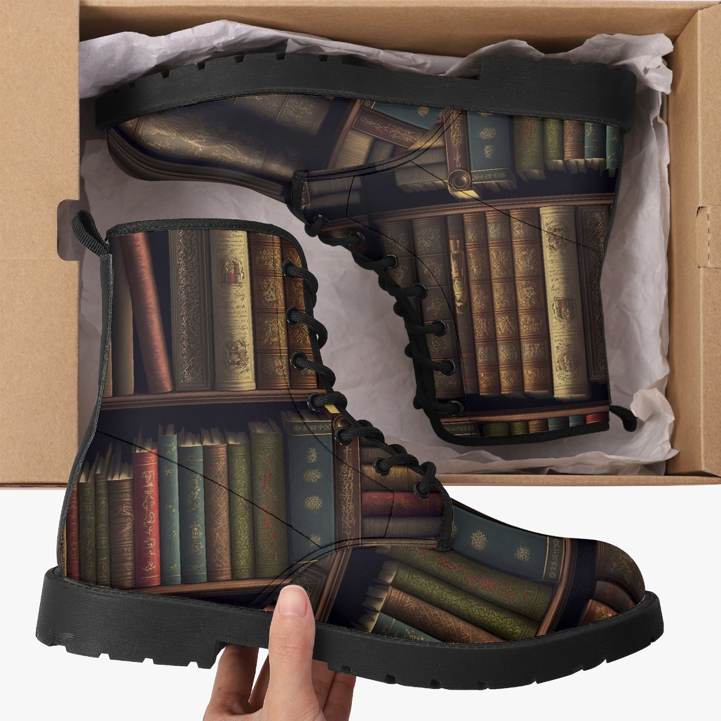 Vintage Library Books - Librarian Boots - Dark Academia (JPBOOKS2)