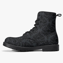 Load image into Gallery viewer, Gothic Skull Damask Print Vegan Leather Boots (JPREG3)
