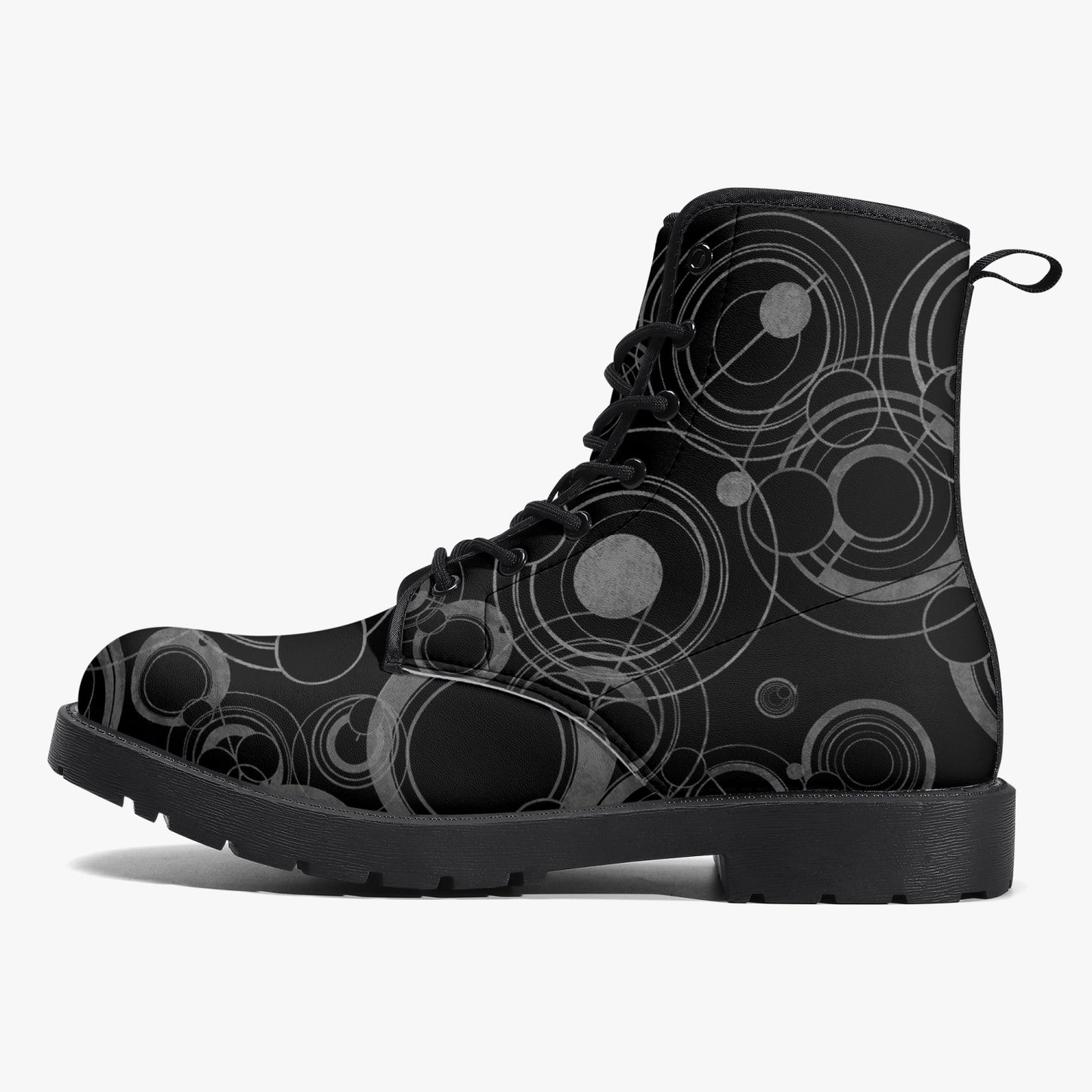 Gallifreyan Doctor Who Combat Boots - Gift for Whovian JPREG57)