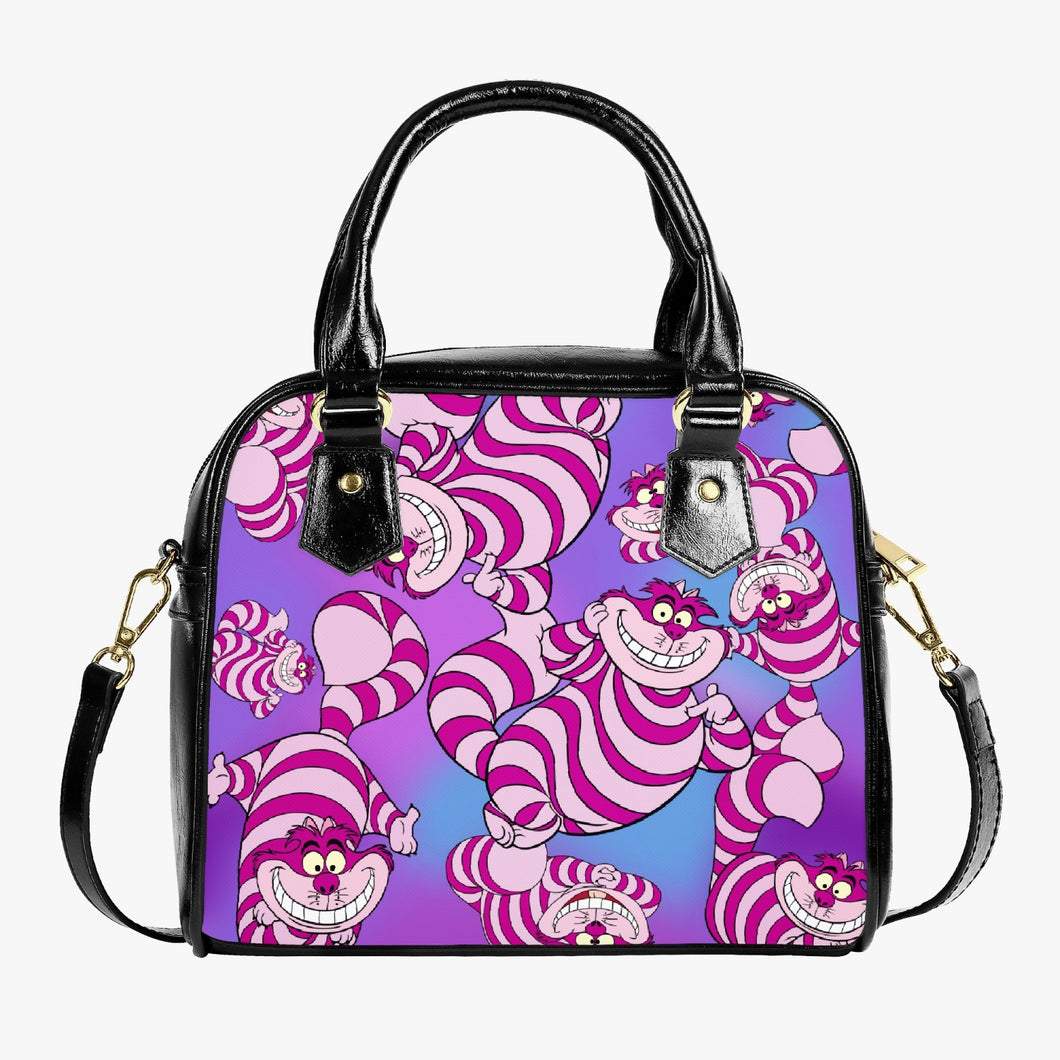 Cheshire Cat Pink and Purple Handbag - Alice in Wonderland Purse (JPHBCC)