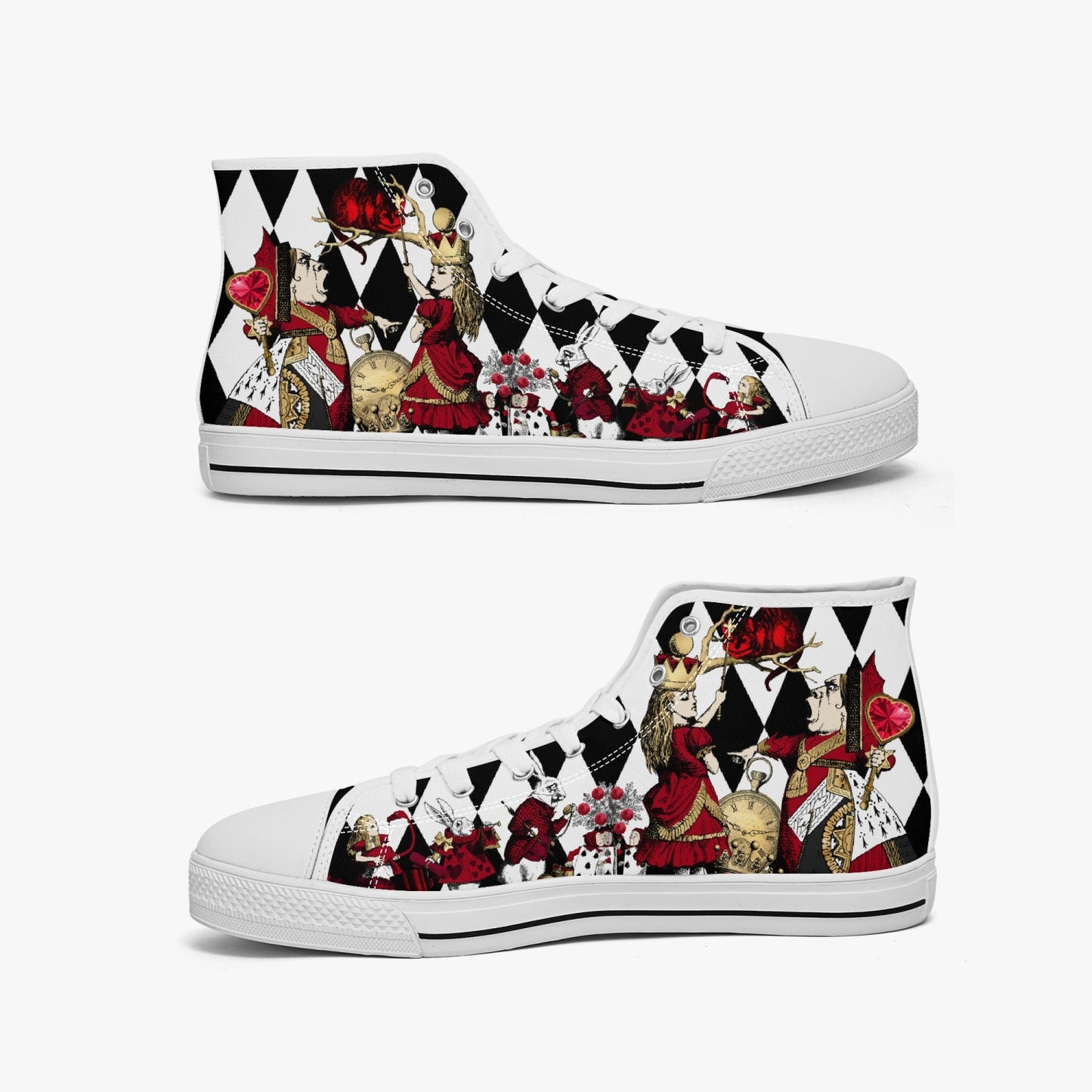 Queen of Hearts High Top Sneakers (JPSNH4W) and (JPSNH5)