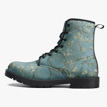 Load image into Gallery viewer, Van Gogh Almond Blossom Vegan Leather Combat Boots (JPREG33)

