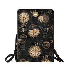 Steampunk Clockwork Satchel Bag - Gold & Black Gears Design